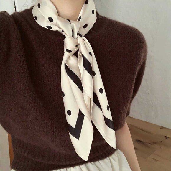 Accessories - Polka Dot Silky Scarf